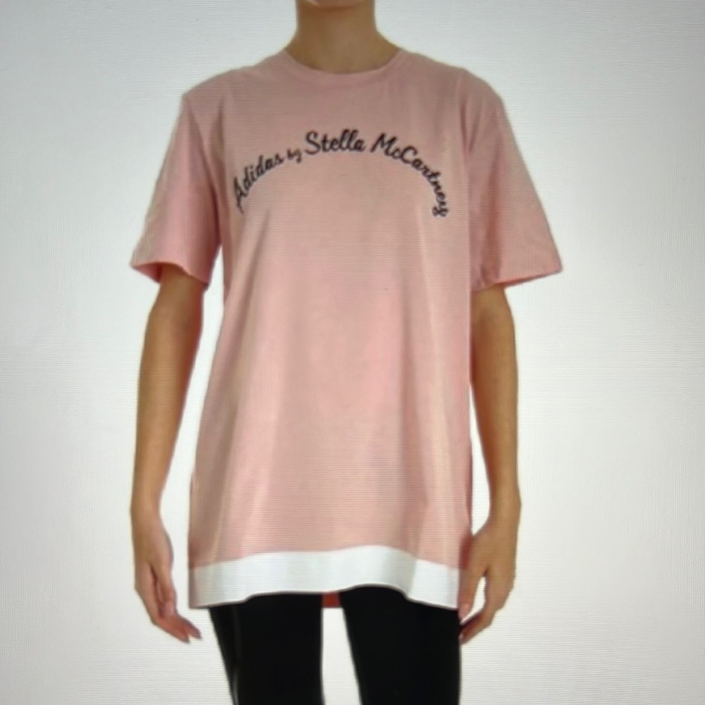 NWT. Adidas by Stella McCartney logo T-shirt pink size small
